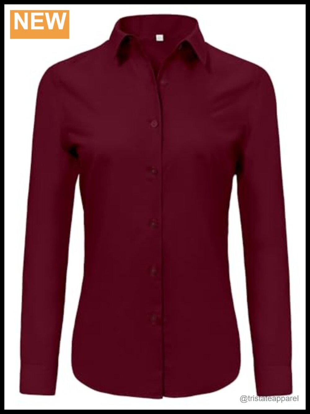 Wrinkle Free Button Down Shirt Women Long Sleeve Formal Work Blouse